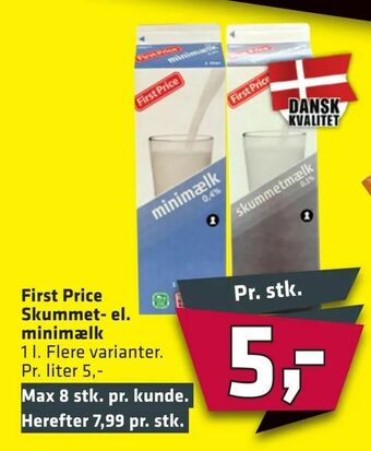 First Price Skummet- el. minimælk