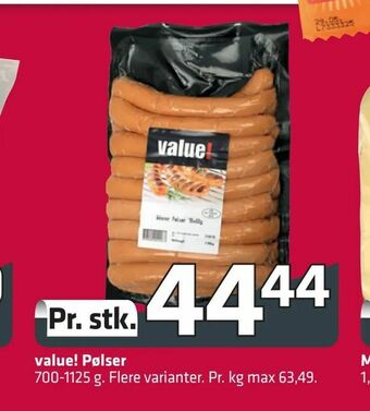 Fleggaard value! Pølser tilbud