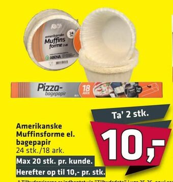 Amerikanske Muffinsforme el. bagepapir