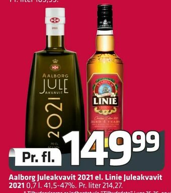 Fleggaard Aalborg Juleakvavit 2021 el. Linie Juleakvavit 2021 tilbud