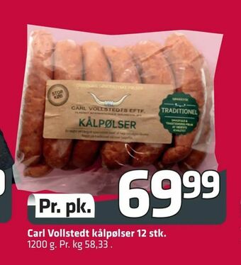 Fleggaard Carl Vollstedt kålpølser 12 stk tilbud