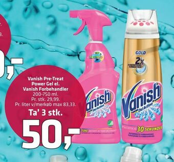 Fleggaard Vanish Pre-Treat Power Gel el. Vanish Forbehandler tilbud