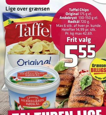 Fleggaard Taffel Chips Original Andebryst Rødkål tilbud