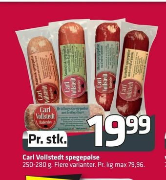 Fleggaard Carl Vollstedt spegepølse tilbud