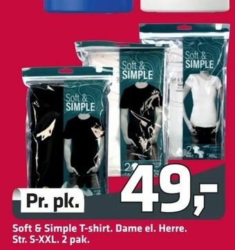 Soft & Simple T-shirt. Dame el. Herre