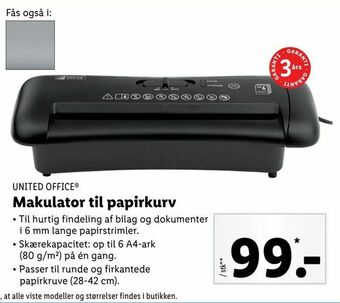 Makulator til papirkurv