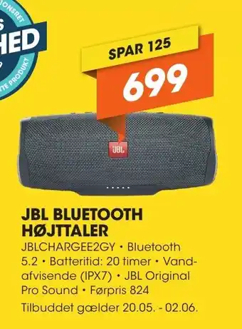 Expert JBL BLUETOOTH HØJTTALER tilbud