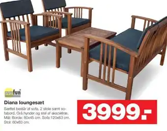 Bauhaus Diana loungesæt tilbud
