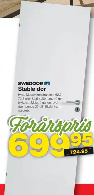 Bauhaus SWEDOOR Stable dør tilbud