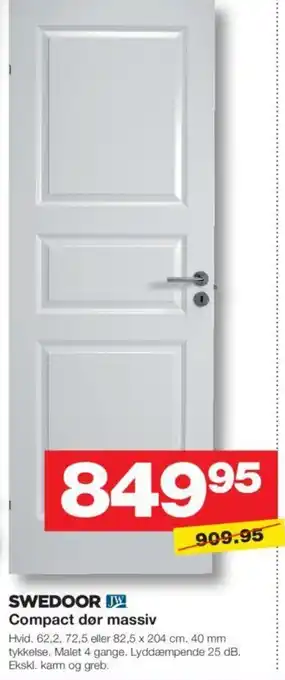 SWEDOOR Compact dør massiv