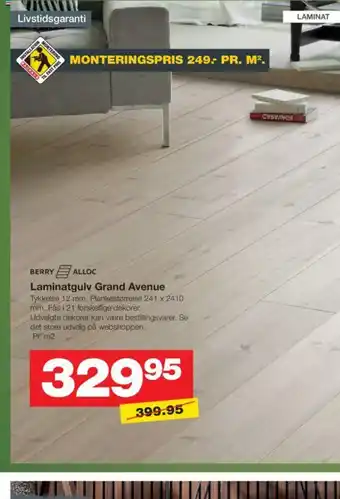 Bauhaus Laminatgulv Grand Avenue tilbud