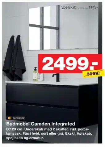 Bauhaus Badmøbel Camden Integrated tilbud