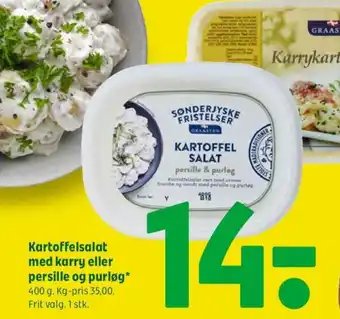 Kartoffelsalat med karry eller persille og purløg*