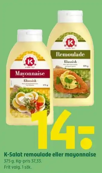 Coop 365 K-Salat remoulade eller mayonnaise tilbud