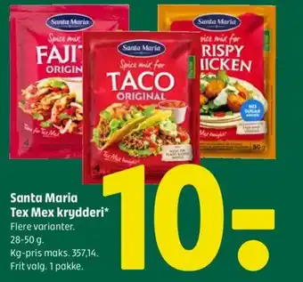 Coop 365 Santa Maria Tex Mex krydderi* tilbud
