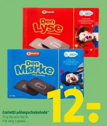 Coop 365 Carletti pålægschokolade* tilbud