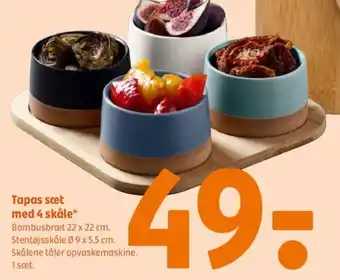 Coop 365 Tapas sæt med 4 skåle* tilbud
