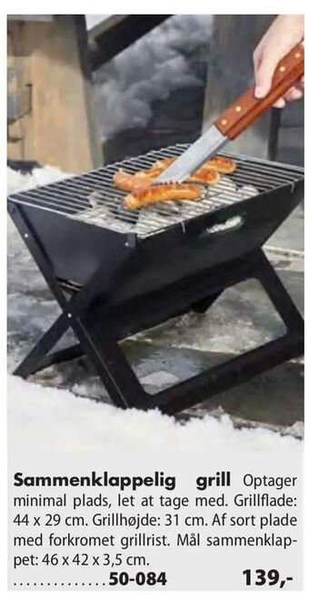 Biltema Sammenklappelig grill tilbud