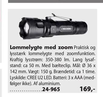 Lommelygte med zoom