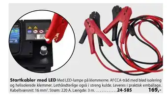 Biltema Startkabler med LED tilbud