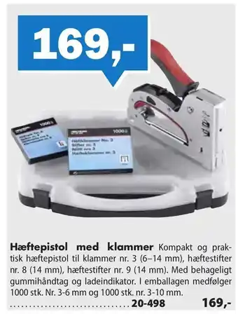 Biltema Hæftepistol med klammer tilbud