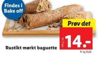 Lidl Rustikt mørkt baguette tilbud