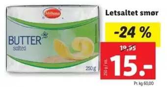 Lidl Letsaltet smør tilbud