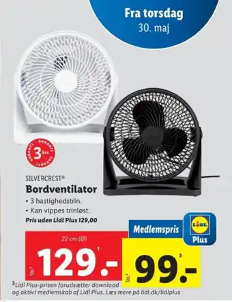 Lidl Bordventilator tilbud