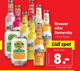 Lidl Breezer eller Somersby tilbud