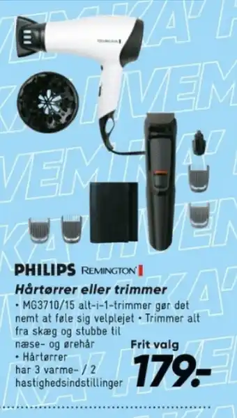 Bilka Hårtørrer eller trimmer tilbud