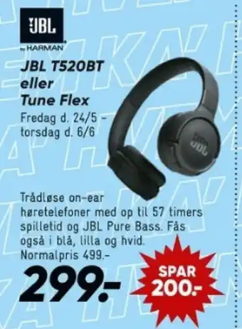 Bilka JBL T520BT eller Tune Flex tilbud