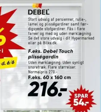 Bilka Debel Touch plisségardin tilbud