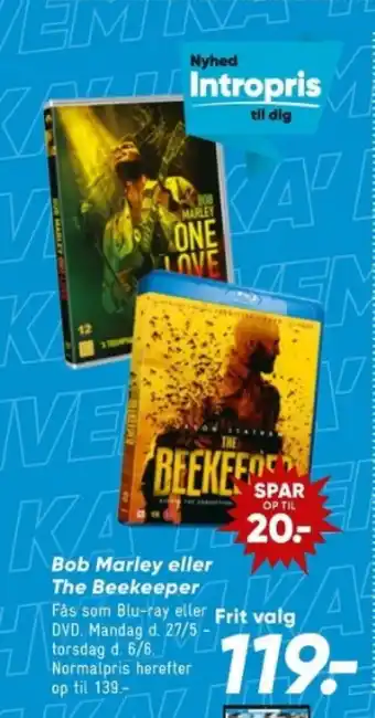 Bilka Bob Marley eller The Beekeeper tilbud