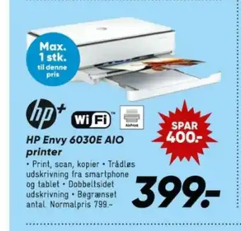 Bilka HP Envy 6030E AIO printer tilbud