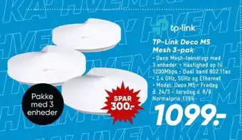 Bilka TP-Link Deco M5 Mesh 3-pak tilbud