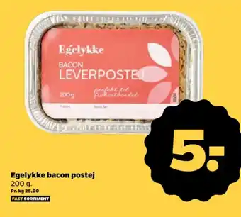 Netto Egelykke bacon postej 200 g. tilbud