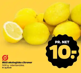 Netto ØGO økologiske citroner tilbud