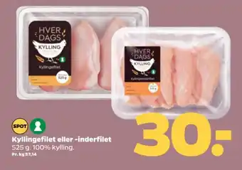 Netto Kyllingefilet eller -inderfilet tilbud