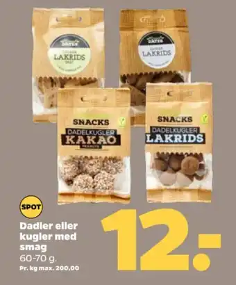 Netto Dadler eller kugler med smag tilbud
