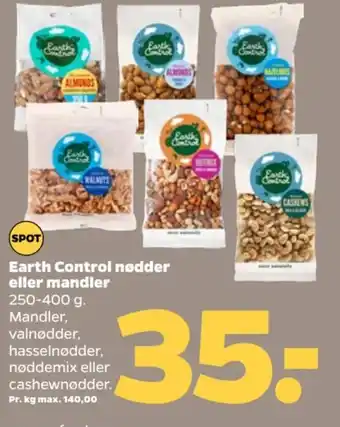 Netto Earth Control nødder eller mandler tilbud