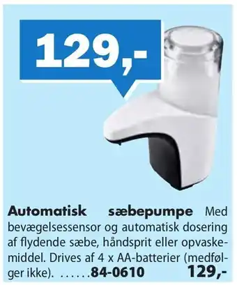 Automatisk sæbepumpe