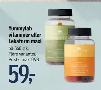 Føtex Yummylab vitaminer eller Lekaform maxi tilbud