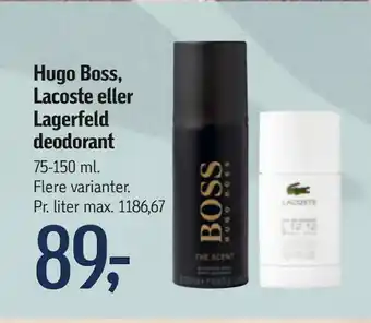 Føtex Hugo Boss, Lacoste eller Lagerfeld deodorant tilbud