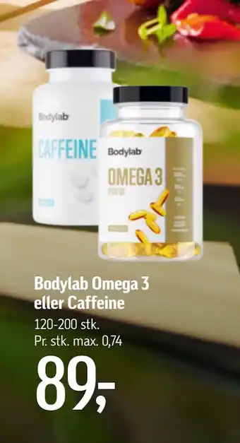 Føtex Bodylab Omega 3 eller Caffeine tilbud