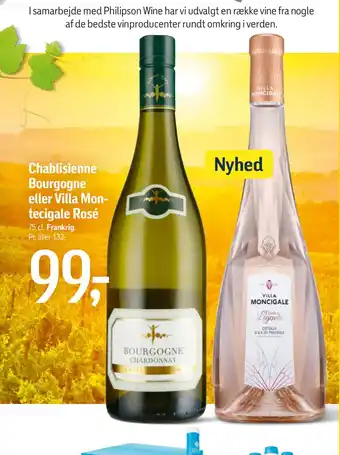 Føtex Chablisienne Bourgogne eller Villa Montecigale Rosé tilbud