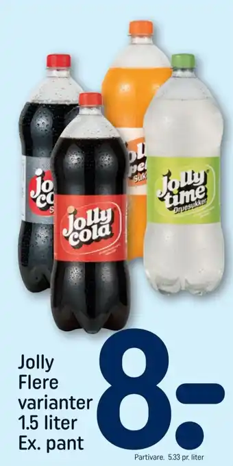 REMA 1000 Jolly Flere varianter 1.5 liter tilbud