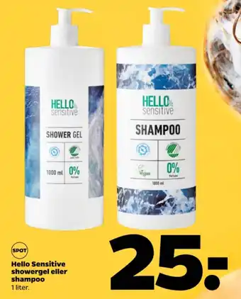 Netto Hello Sensitive showergel eller shampoo tilbud