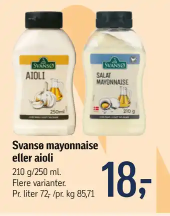 Føtex Svansø mayonnaise eller aioli tilbud