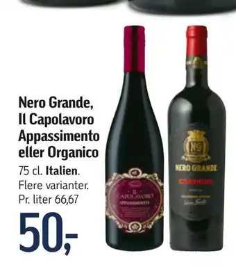 Føtex Nero Grande, Il Capolavoro Appassimento eller Organico tilbud