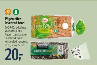 Føtex Pågen eller levebrød brød tilbud